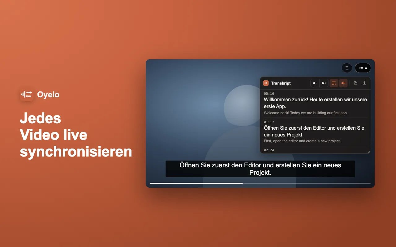 Jedes Video live synchronisieren