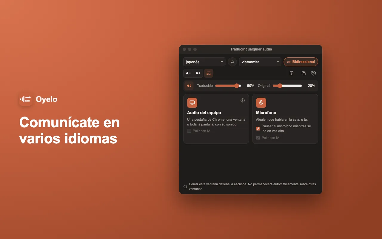 Comunícate en varios idiomas