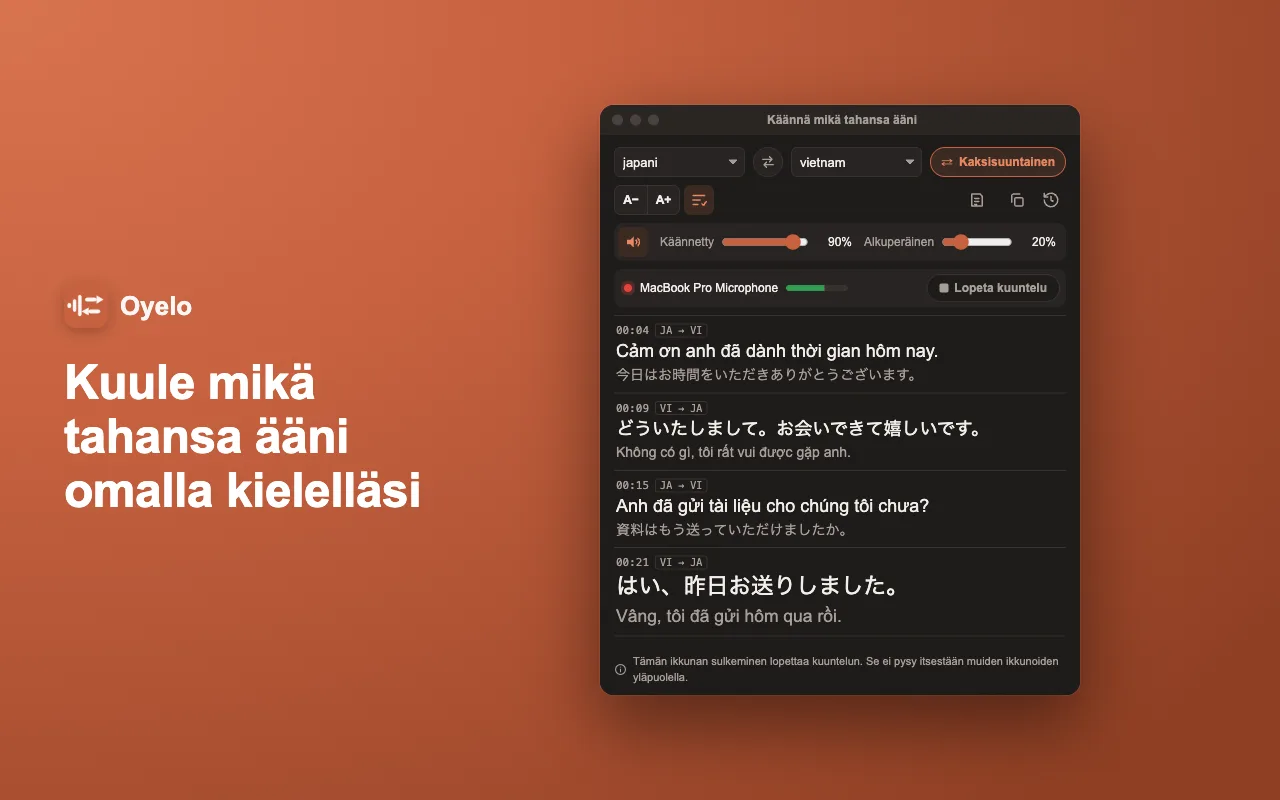 Kuule mikä tahansa ääni omalla kielelläsi