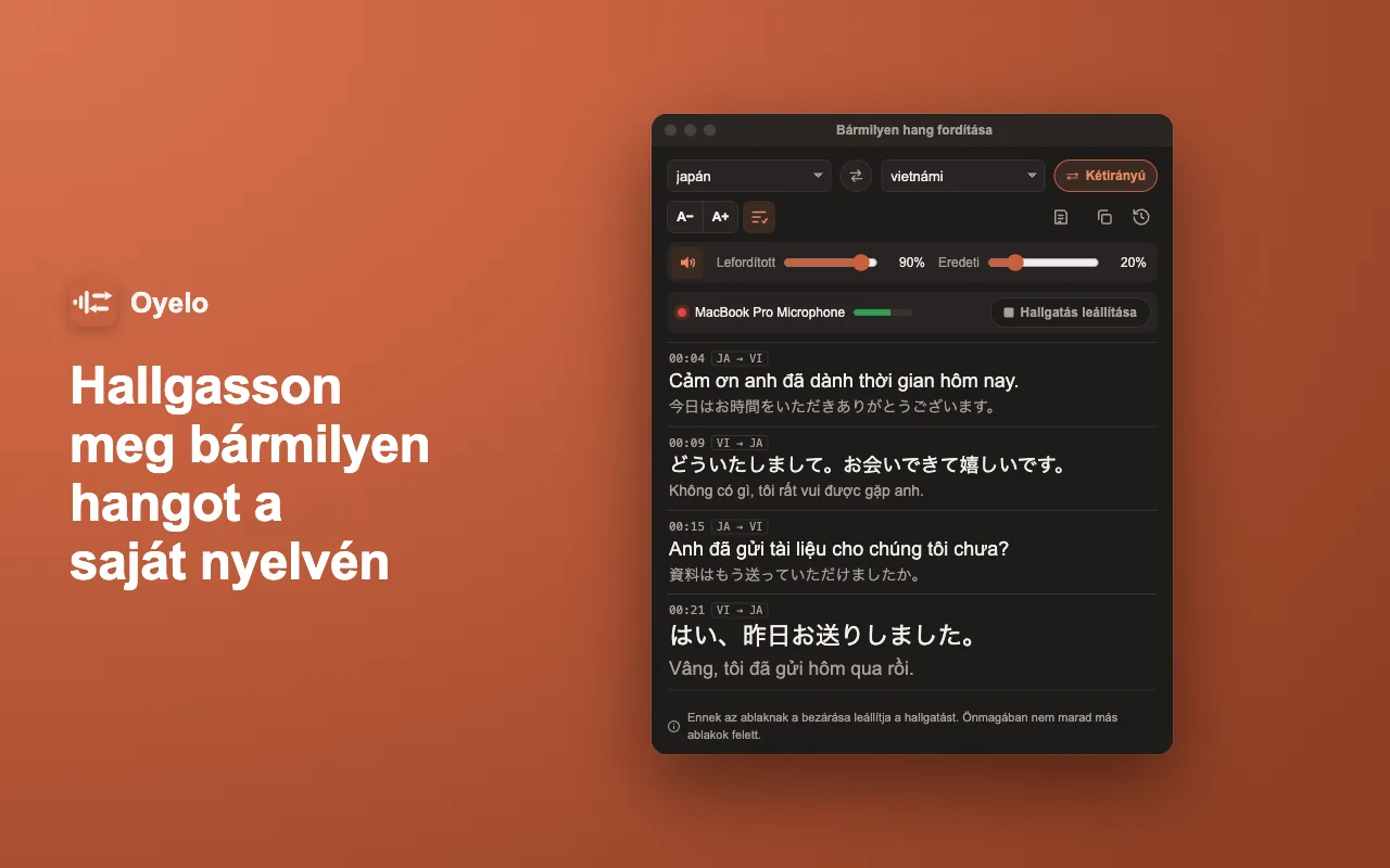 Hallgasson meg bármilyen hangot a saját nyelvén