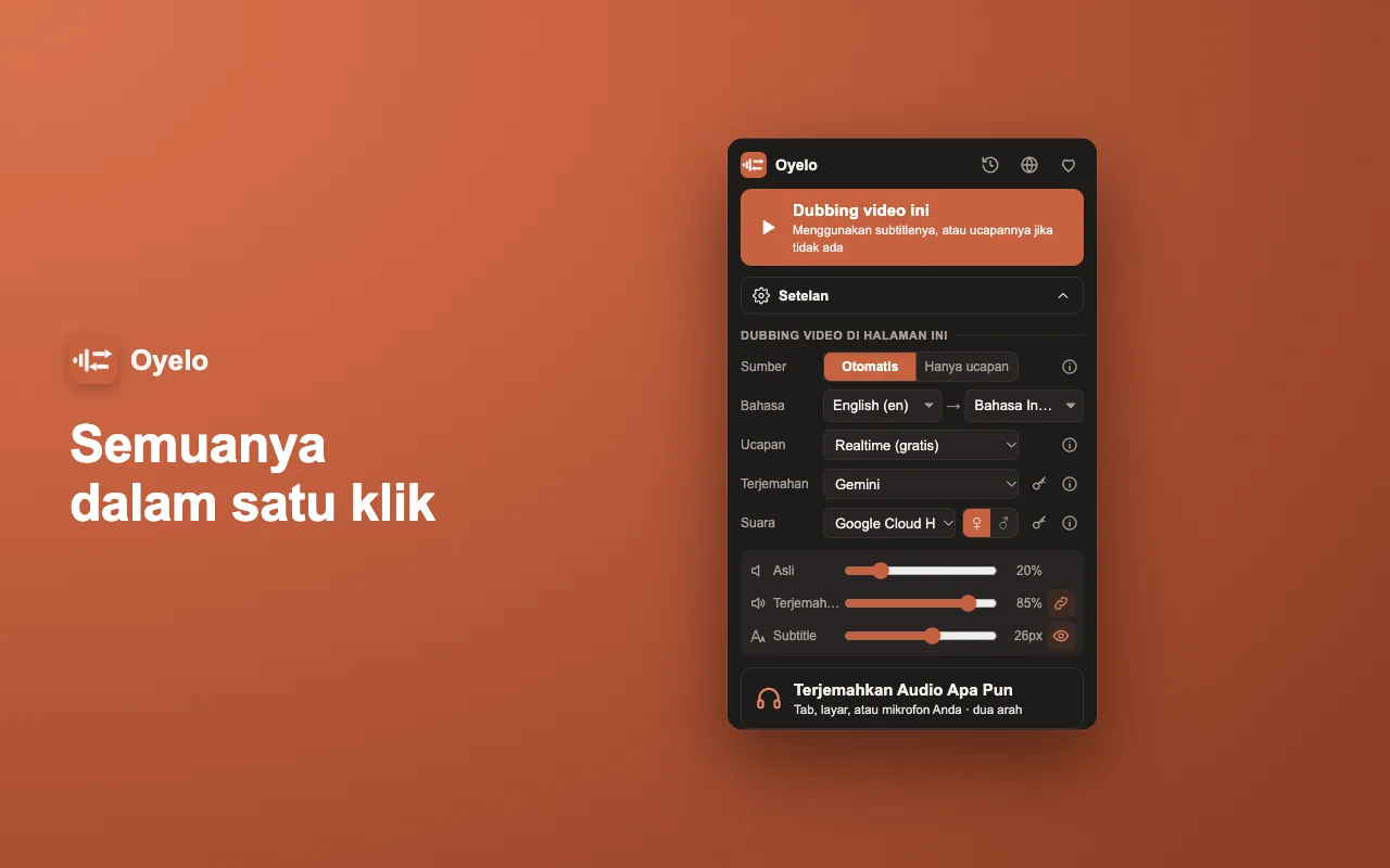 Semuanya dalam satu klik