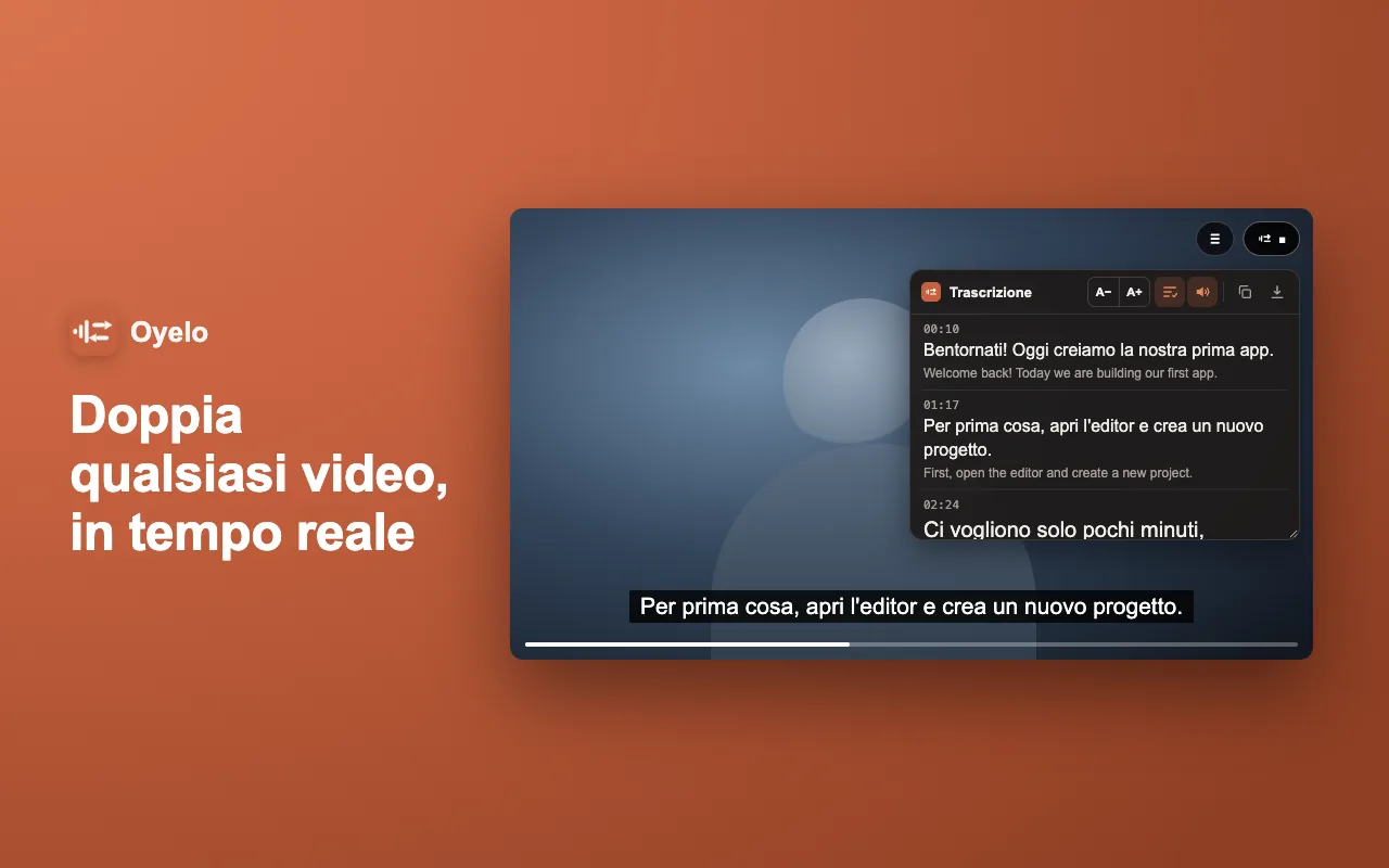 Doppia qualsiasi video, in tempo reale