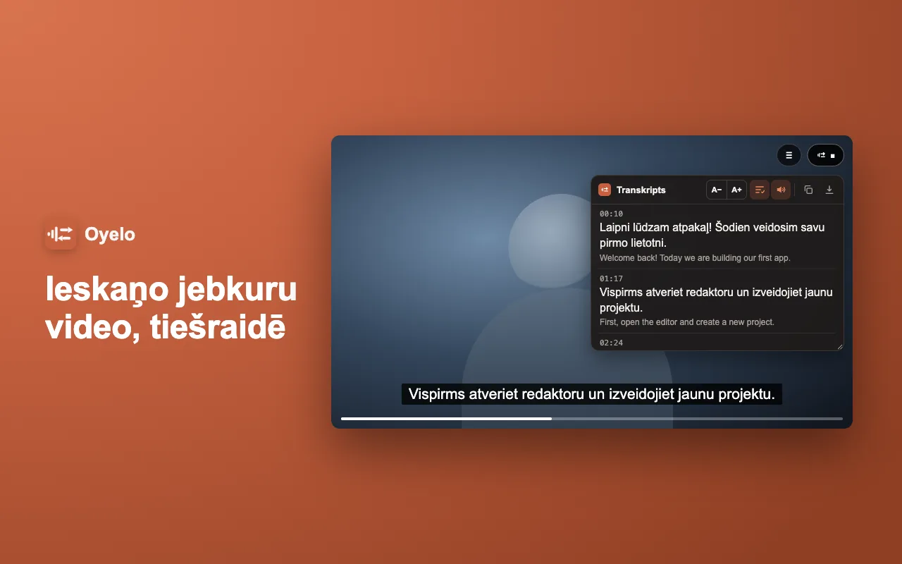 Ieskaņo jebkuru video, tiešraidē