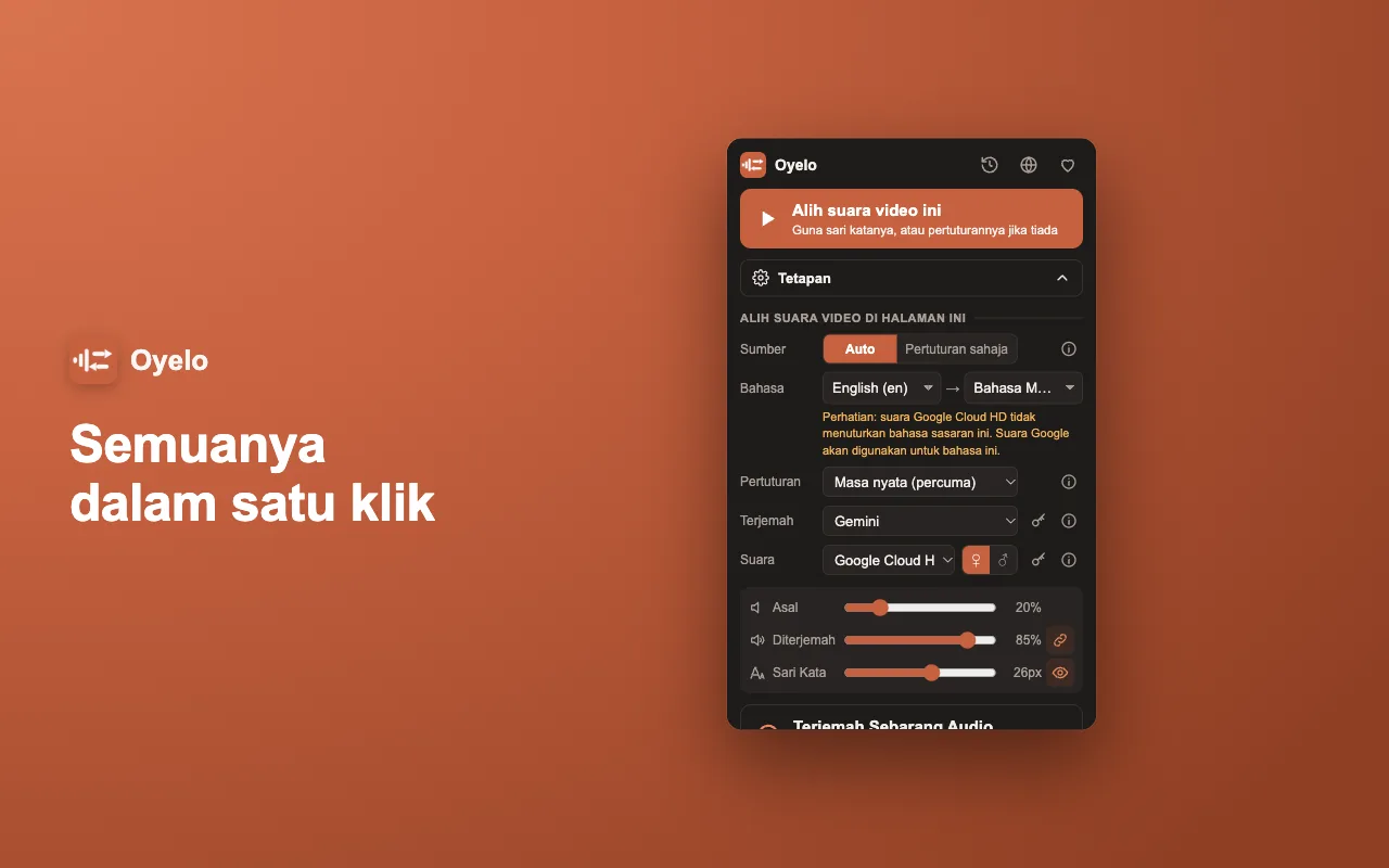 Semuanya dalam satu klik