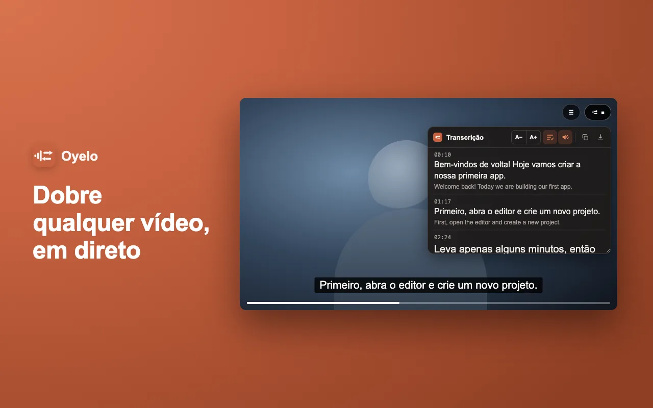 Dobre qualquer vídeo, em direto