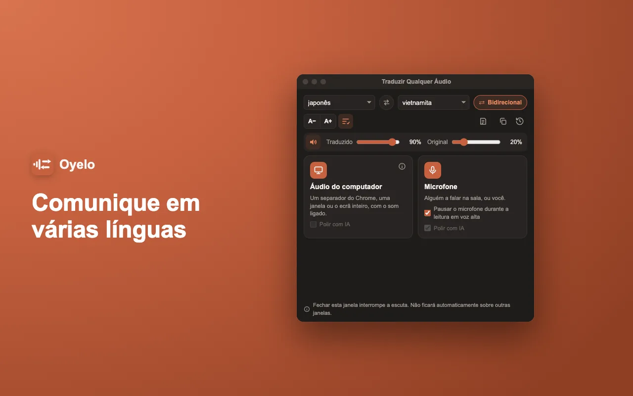 Comunique em várias línguas