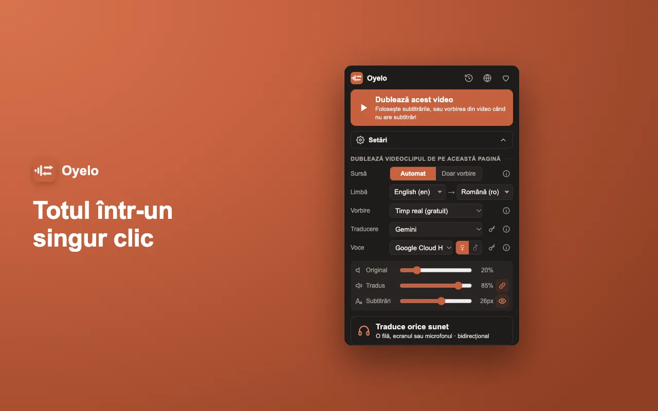 Totul într-un singur clic
