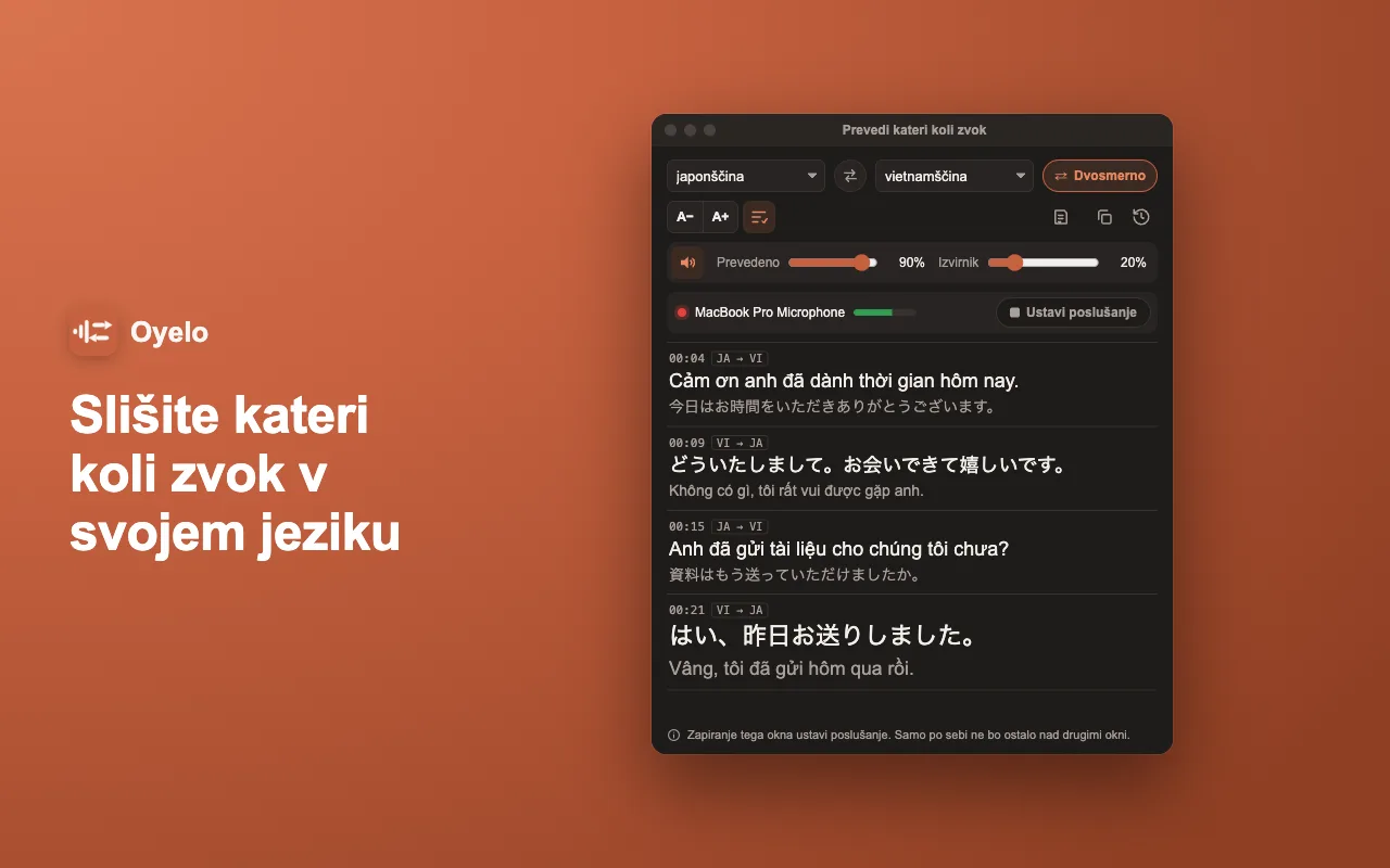 Slišite kateri koli zvok v svojem jeziku