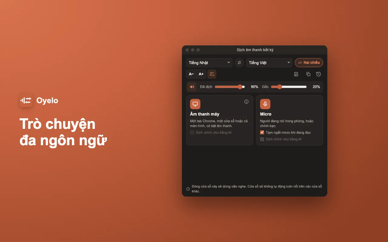 Trò chuyện đa ngôn ngữ