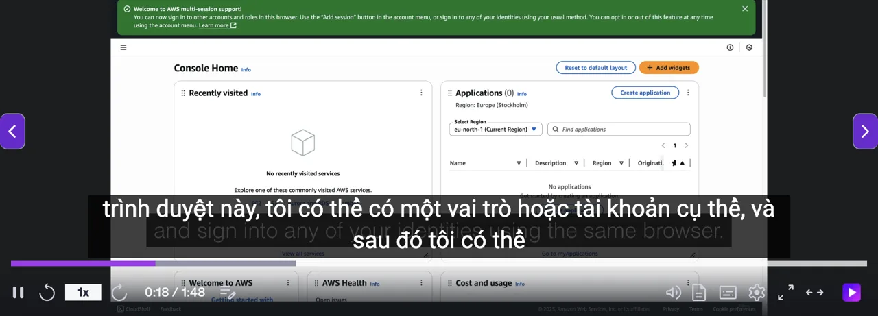 Bài giảng Udemy đang phát, Oyelo đang lồng tiếng và hiện phụ đề tiếng Việt